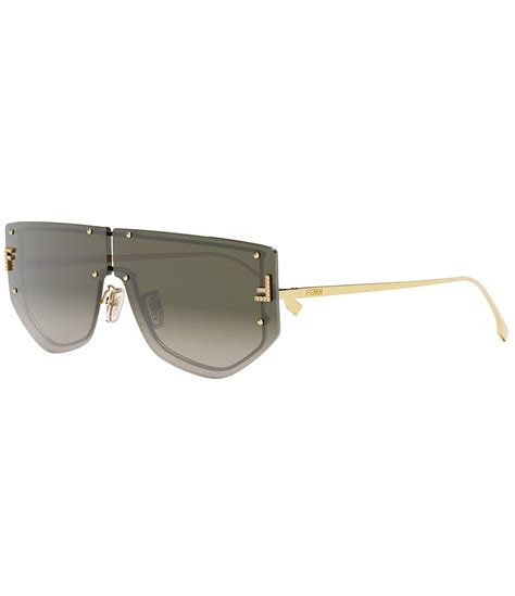 fendi 99mm shield sunglasses|FENDI Women's FENDI First 99mm Rectangle Shield .